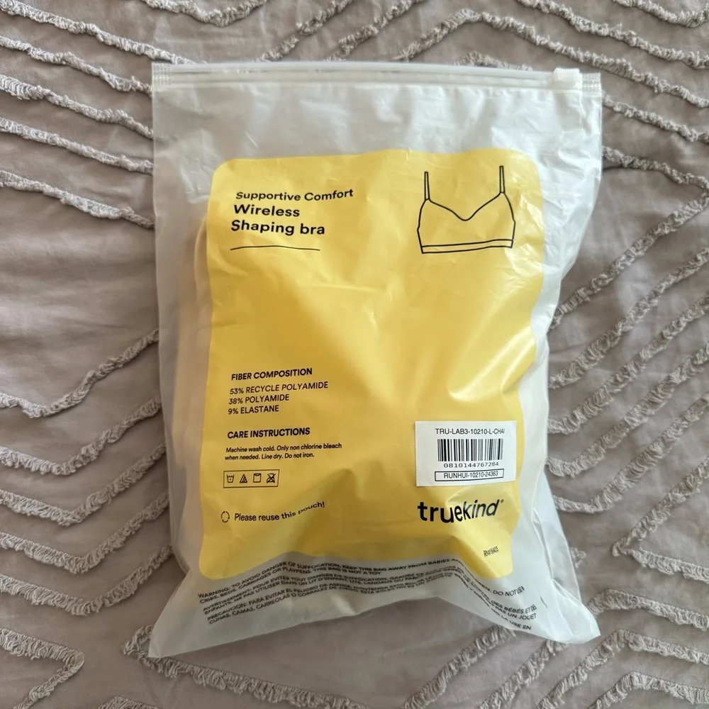 Shapermint Truekind Supportive Comfort Wireless Shaping Bra - Beige / Size Large - Picture 6 of 8